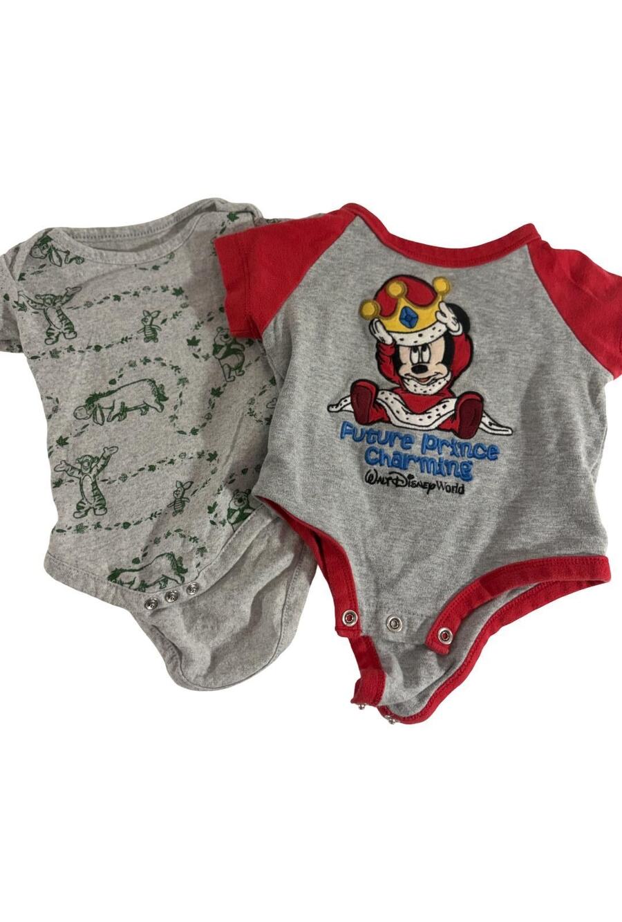 Disney Baby Boys 6M Mickey Mouse Future Prince Charming Bodysuits 2 Piece